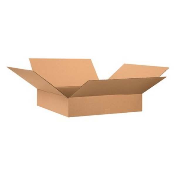 Box Packaging Flat Cardboard Corrugated Boxes, 28"L x 28"W x 8"H, Kraft 28288